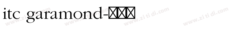 itc garamond字体转换